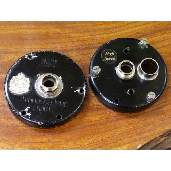 オールド ABU 5600C★赤ベロ★サイドカップ 左右セット★山型★黒