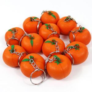アクセサリーグッズ 通販 プレゼント やわらかキーホルダー　ミカン型　１個