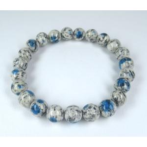 K2ストーン 日本製 アズライトinグラナイト 8mmブレス 大天使ミカエルの直感と叡智のエッセンス 聖なる魔法の石 B1k01