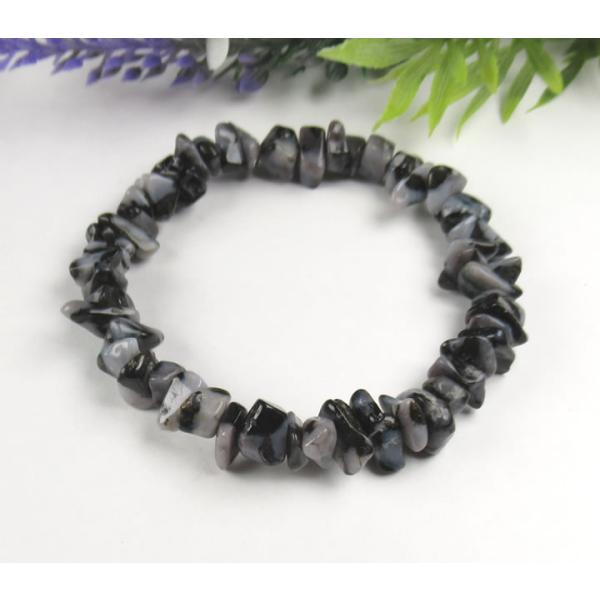 ミスティックメルリナイト さざれ ブレスレット H&amp;E社 過去世の覚醒と解放 サイキック能力開発の石...