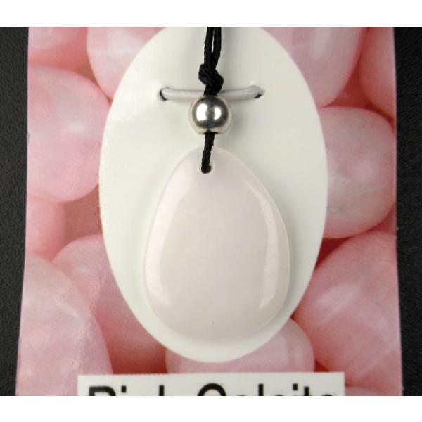 ピンクカルサイト コードペンダント H&amp;E社 遠隔ヒーリング 深い愛と共感の石 コード ペンダント ...