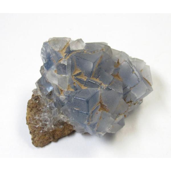 ブルーフローライト クラスター ヒマラヤ産 虹あり ひとつひとつの結晶のブルーの繊細な色の変化が美し...