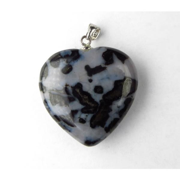 ミスティックメルリナイト 25mmハートペンダント ヘブンアンドアース社証明書付 シルバー925 過...