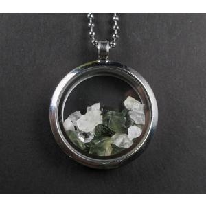 フェナカイト＆モルダバイト 14kgfシナジーペンダント 世界で最も高い