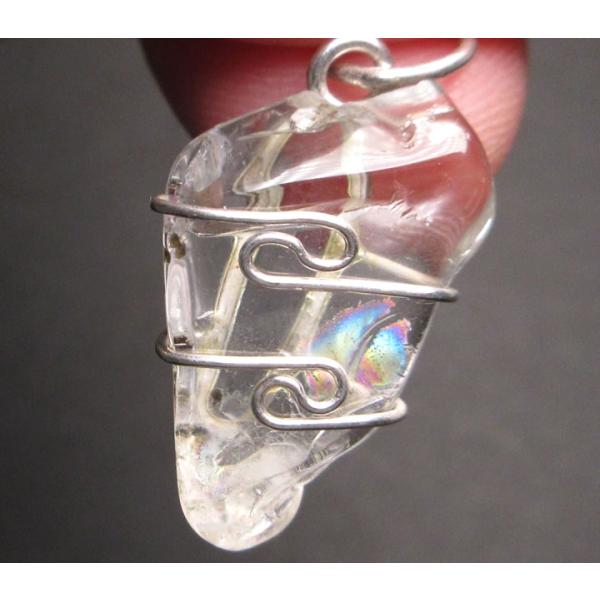 アゾゼオ フェナカイト ペンダント 宝石質 11.98ct 虹あり ヘブンアンドアース社証明書付 こ...