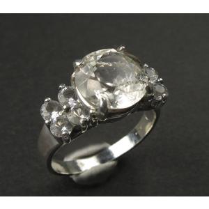 ミャンマー モゴク産 ゴールデンフェナカイト 3.39ct アゼツライト3mm リング 世界で最も高い波動 ハイバイブレーション シルバー925 R1ph205
