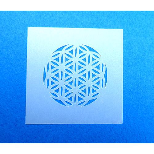 ステンシルシート 図柄2.5cm フラワーオブライフ 神聖幾何学図形 クラフト 型 ペイント インテ...