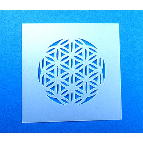 ステンシルシート 図柄3.5cm フラワーオブライフ 神聖幾何学図形 クラフト 型 ペイント インテ...