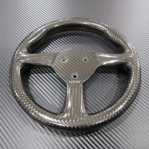 リヴェリー ReVerie ドライカーボンステアリングホイール フラットタイプ ／ ケーターハムスー...