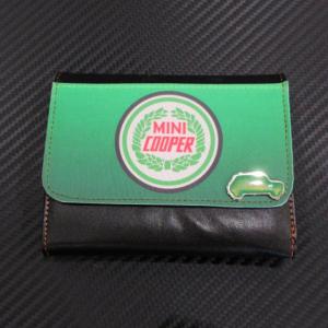 ミニ MINI COOPER ウォレット 三つ折財布 グリーン緑｜ac-minds-aj