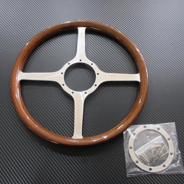 モトリタ Moto-Lita ウッドステアリングホイール クラシック フラット マホガニー ／ モー...