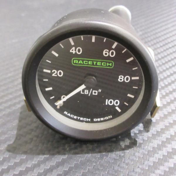 RACETECH オイルプレッシャーゲージ 機械式 油圧計/ スケール0-100