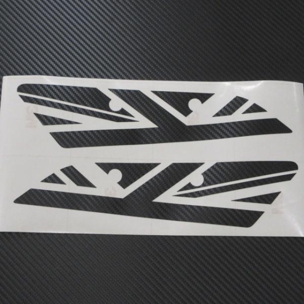 リヤウィング用 ユニオンジャック柄デカール 左右セット ダイノックカーボン柄 ／ LOTUS EXI...