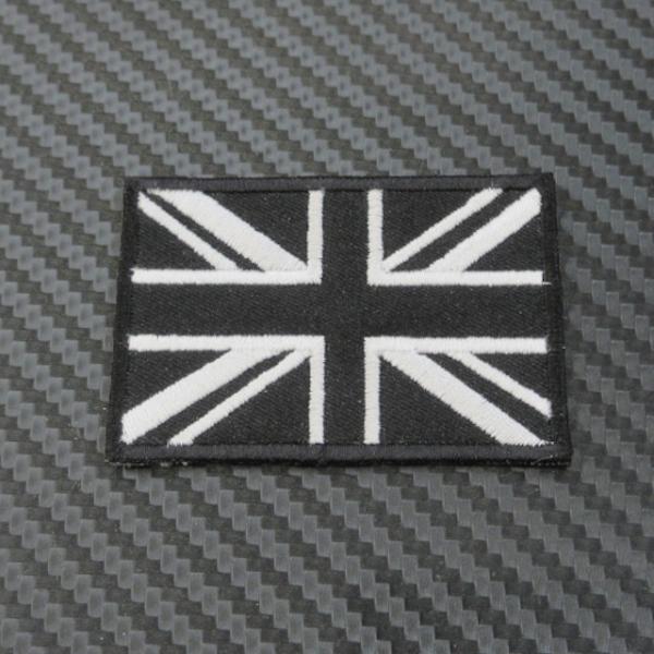 Union Jack ユニオンジャック クロスバッジ ブラック/シルバー アイロンタイプ