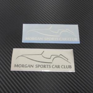 MORGAN SPORTS CAR CLUB ホワイト・ブラック モーガンシルエットステッカー アプリケーションシート付き
