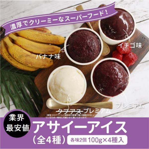【限定品】 冷凍 アサイーアイス ギフト ４種セット 各味2個×100g×4種入り アサイーポイント...