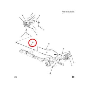 サイドブレーキワイヤー・センター部/GM純正