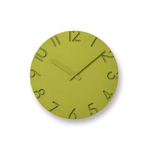 掛け時計 CARVED COLORED φ240/GN レムノス 寺田尚樹 壁掛け時計の商品画像