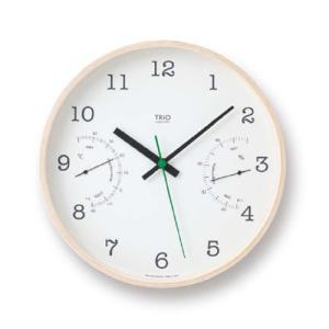 掛け時計 TRiO clock レムノス 温湿度計付き壁掛け時計 ホワイト【在庫がない場合２〜４週間かかる事ございます。ご希望の添えない際はキャンセル承ります】｜accaplus