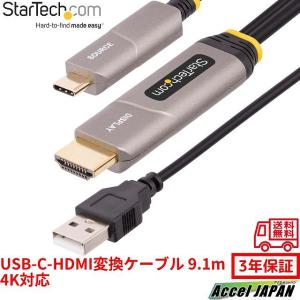 USB-C HDMI 2.0変換ケーブル アクティブ光ファイバー 9.1m 4K60Hz HDR10対応 DP Altモード 単方向仕様 Thunderbolt 3 4互換 ディスプレイアダプター