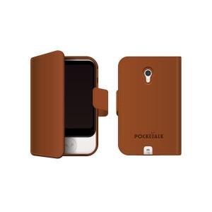 ソースネクスト POCKETALK S (ポケトークS) 専用手帳型ケース ブラウン PTS-NBR 翻訳機｜acceljapan