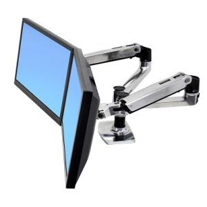 モニターアーム 2画面 エルゴトロン ERGOTRON LX デュアル デスクマウントアーム サイド...