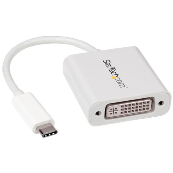 USB type-C - DVI変換アダプタ(ホワイト) USB-C ポート搭載MacBook  C...