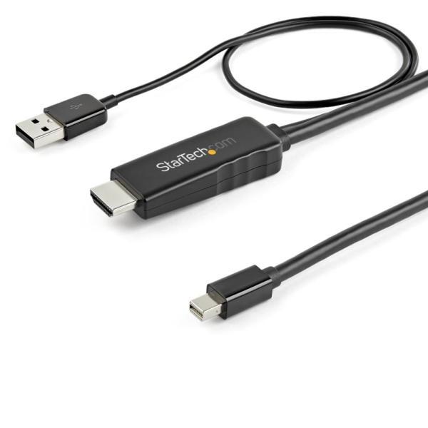 HDMI-Mini DisplayPort 変換ケーブル 1m 4K 30Hz USBバスパワー M...