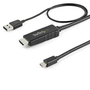 HDMI-Mini DisplayPort 変換ケーブル 2m 4K 30Hz USBバスパワー M...
