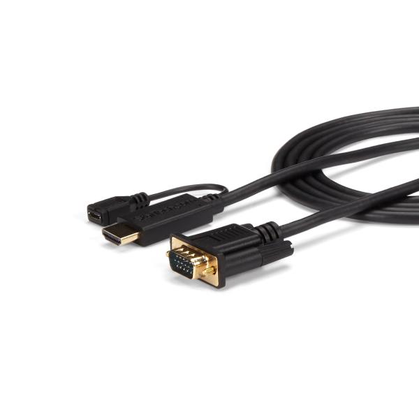 HDMI - VGAアクティブ変換ケーブルアダプタ 1.8m 1920x1200  1080p HD...