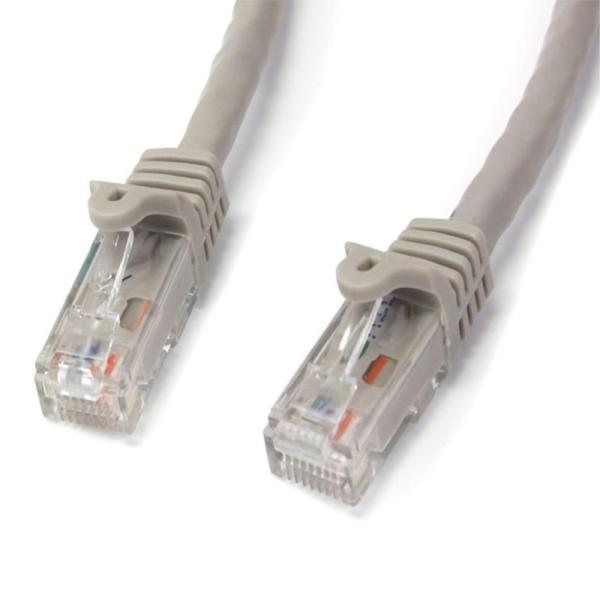 50cm LANケーブル cat6 グレー RJ45モールディングコネクタ(ツメ折れ防止カバー付き)...