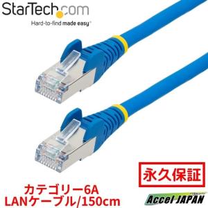 全使用期間保証 カテゴリー6A LANケーブル 1.5m アクア LSZH 低煙ゼロハロゲン 10GbE 500MHz RJ45コネクター CAT6A イーサネット スターテック｜acceljapan