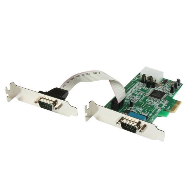 シリアル2ポート増設ロープロファイルPCI Expressインターフェースカード 2x RS232C...