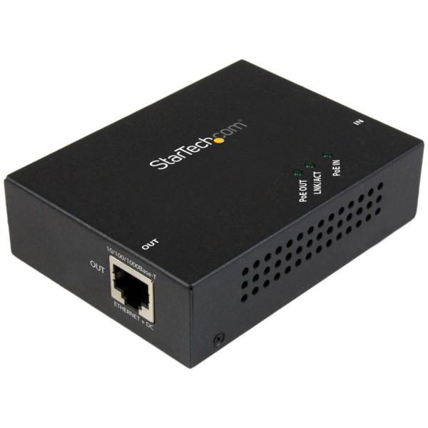 ギガビットPoE+エクステンダー IEEE802.3at af準拠LANエクステンダー 100m 最...