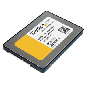 Mini SATA-2.5インチSATA変換アダプタ mSATA SSD-SATA変換ケース 1x mSATA メスー1x SATA プラグ スターテック StarTech.com 2年保証
