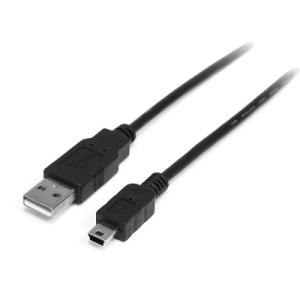 ミニUSB変換ケーブル 2m USB-A(4ピン オス)-ミニ USB(5ピン オス) USB mi...