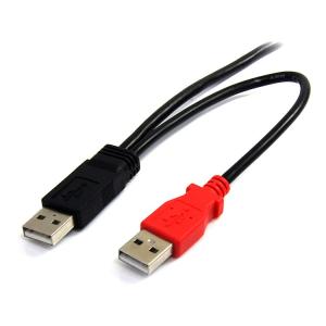 30cm USB Y字給電ケーブル USB A...の詳細画像2