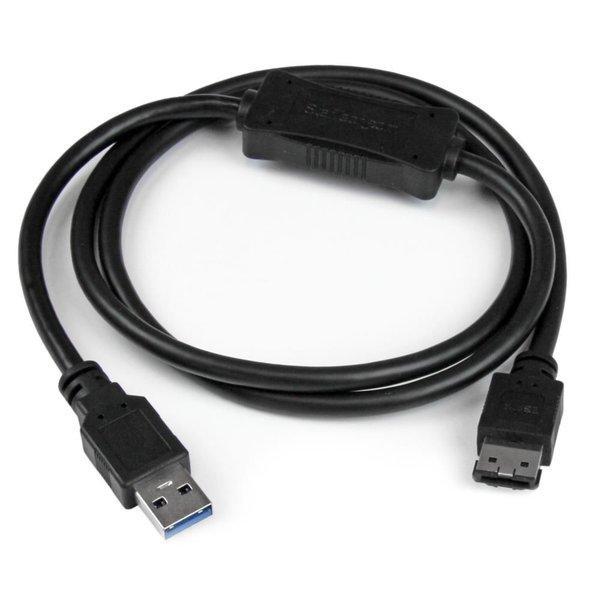 USB 3.0 - eSATA変換アダプタケーブル (91cm) eSATA対応HDD SSD 光学...