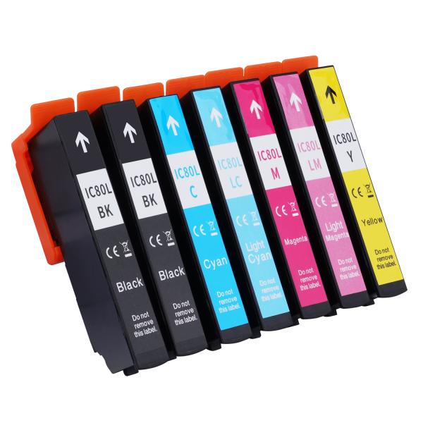 EPSON エプソン プリンター用 互換インク IC80L インクカートリッジ 7本セット 大容量 ...