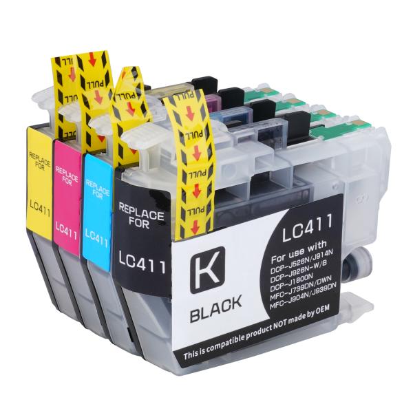 brother ブラザー 互換インク LC411 プリンター用 インク インクカートリッジ 4本セッ...
