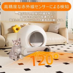 保証付 体重測定可能自動ネコトイレ 猫砂飛び散...の詳細画像5