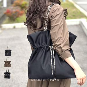 ナイロン トート 巾着 ショルダー レディース 大人 パイソン 通勤バッグ