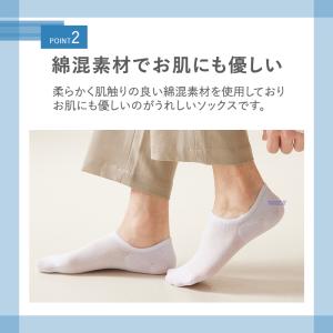 フットカバー メンズ スニーカーソックス ショ...の詳細画像3