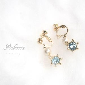 イヤリング 日本製 ゴールド ジルコニア ウォータークラウン 20代 30代 40代 50代｜Accessory Rebecca