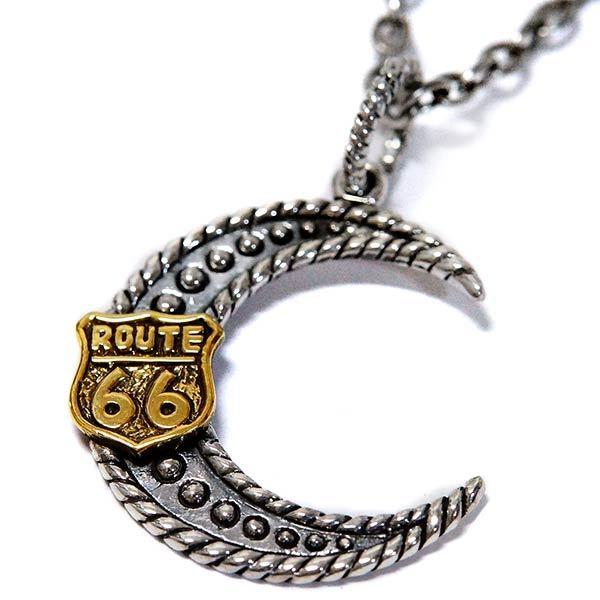ルート66 アメリカ 月 ムーン メンズ シルバー925 ペンダント ネックレス