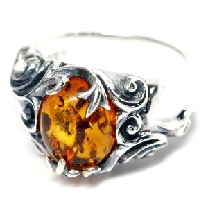 good vibrations リング シルバー925 指輪 メンズ レディース 天然琥珀