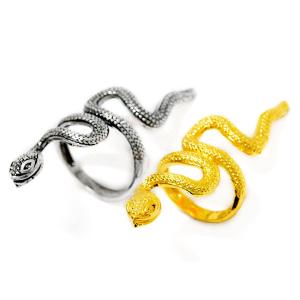 蛇 スネーク レディース 金運 リング 指輪 ( シルバー / ゴールド )
