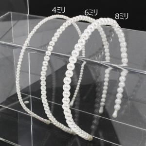カチューシャ ワイヤー パール 3タイプ シン...の詳細画像1