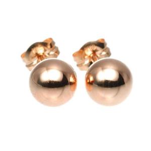 ピアス レディース 丸玉ピアス ボールピアス K18 18金 ピンクゴールド 5mm 即納 爆買