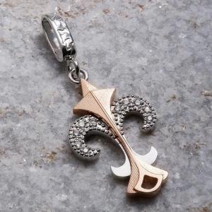 スモールクロスペンダントパヴェダイヤ ペーパーチェーンゴールドネックレス クロムハーツ ダイヤモンド スモールクロス ホワイトゴールド18K